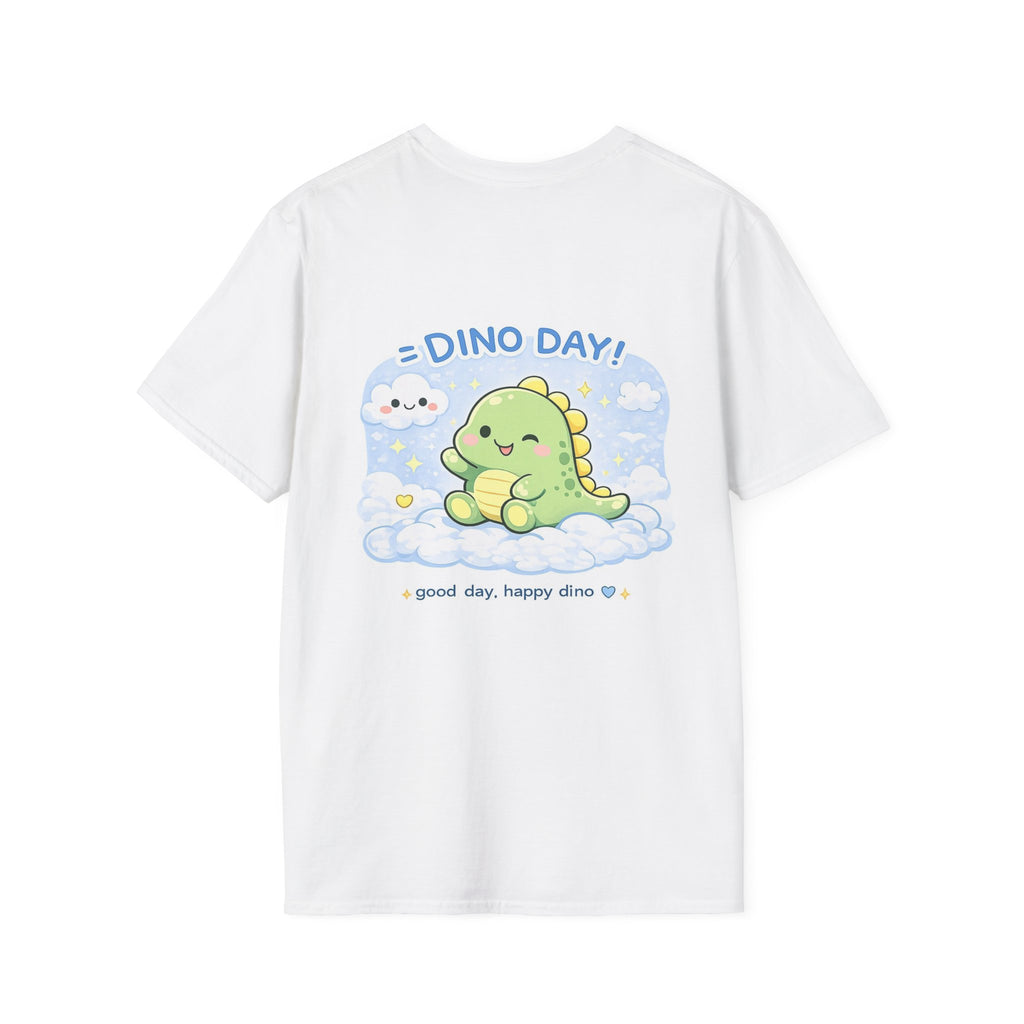 T-Shirt — Cute ‘thelittle dino’ Pocket Graphic Tee, Pastel Dino Design