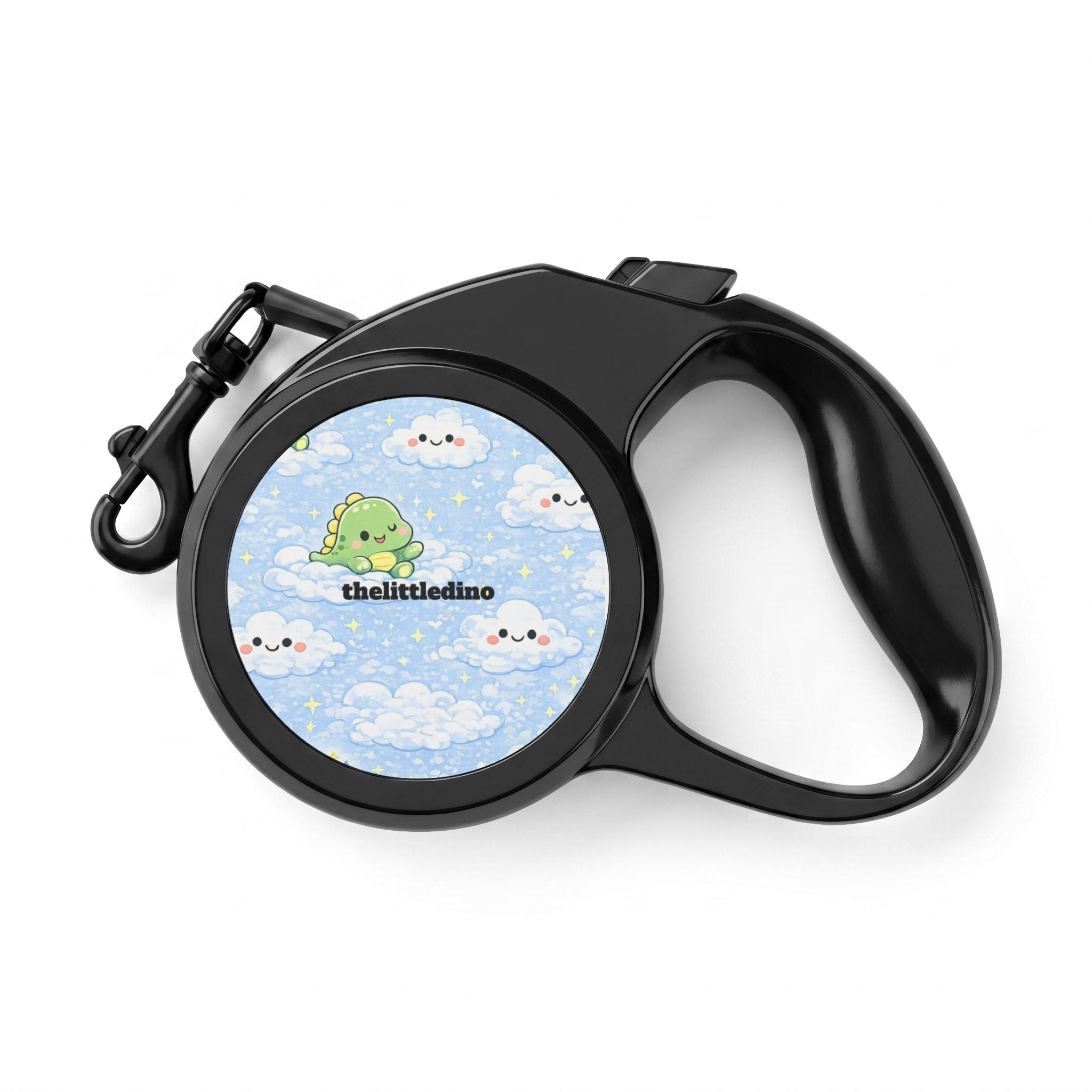 Retractable Pet Leash — Cute Cloud Dino Design