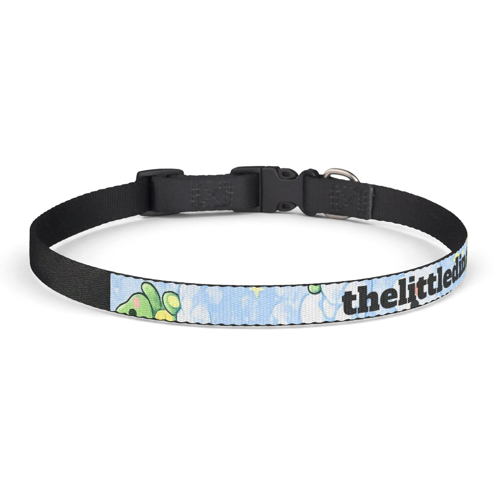 Clip-on Pet Collar — Cute Green Dino Pattern