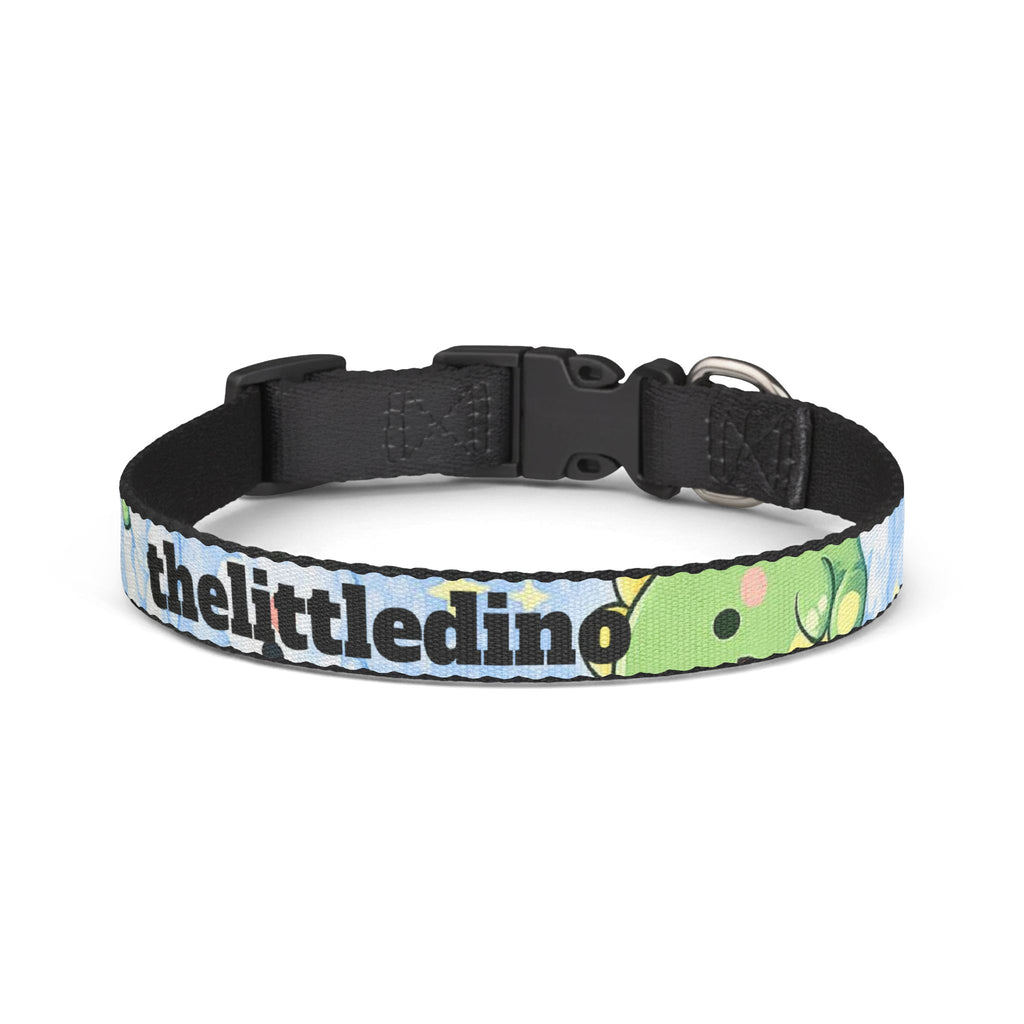 Clip-on Pet Collar — Cute Green Dino Pattern