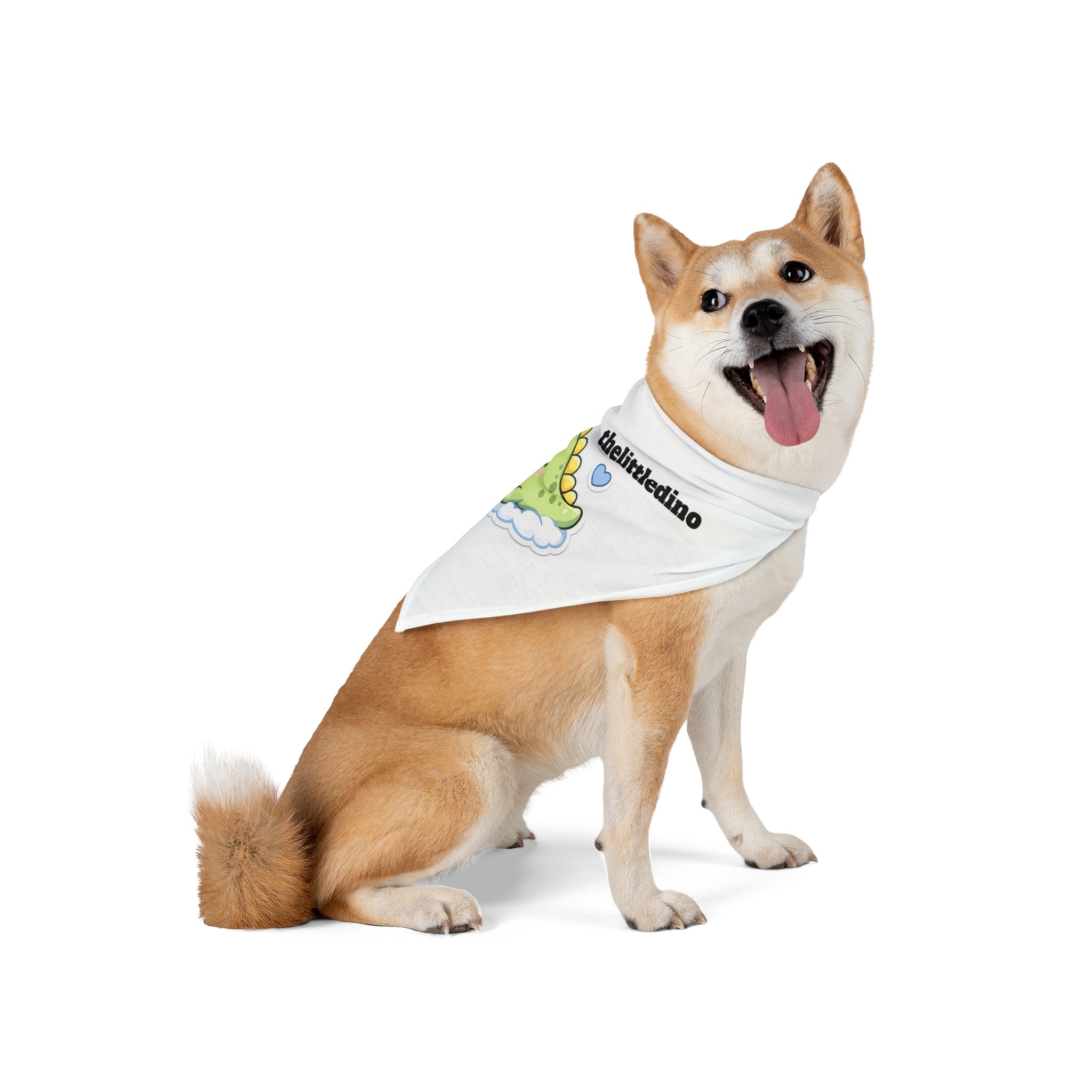 Cute Sleeping Dino Pet Bandana — "thelittledino" Cloud Design